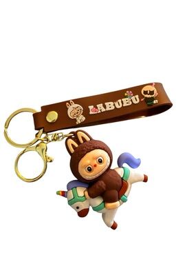 Brown Bunny Labubu Unicorn 🦄 Keychain Charm